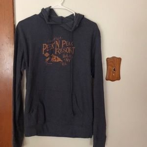 Blue and orange Peak n Peak resort hoodie